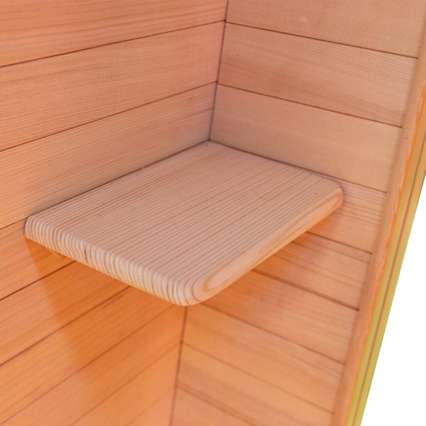 491 Dewello Infrarotkabine Infrarotsauna CALGARY 115cm x 105cm inkl Vollspektrumstrahler Bodenstrahler 10.jpg